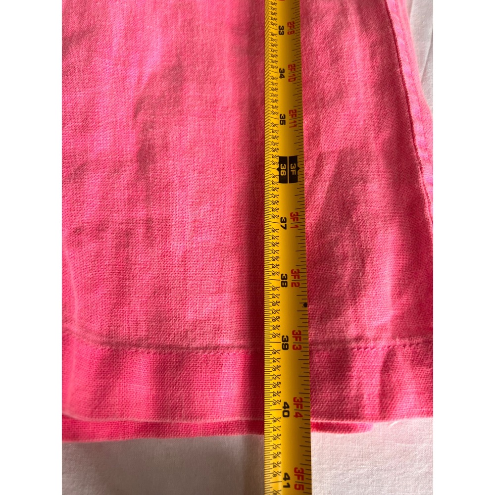 Lilly Pulitzer bright pink linen beach pants size large - Picture 14 of 15